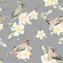 Elegant Birds on Flowers Wallpaper Vogue