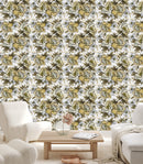 Stylish Beige Floral Wallpaper Vogue High-Quality