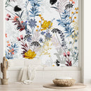 Light Wallpaper with Wildflowers