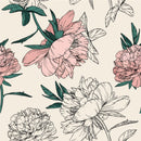 Modish Peonies Wallpaper Tasteful