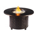 Black Aluminum Fire Table Set with Two Loveseats and Two Club Chairs