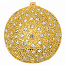 200 Crystals Gold Enamel Royal Inspired Metal Easter Egg 2.5 Inches