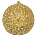 200 Crystals Gold Enamel Royal Inspired Metal Easter Egg 2.5 Inches