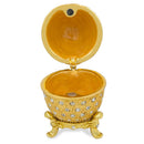 200 Crystals Gold Enamel Royal Inspired Metal Easter Egg 2.5 Inches
