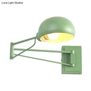 DecorBites™ Macaron Loft Wall Sconce: Extendable, Metal Lamp for Bedroom with Bowl Shade