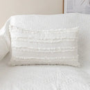 Yellow and cream daisy floral embroidery pillow cover living room