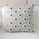 Yellow and cream daisy floral embroidery pillow cover living room