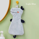 Yellow and gray cartoon animal hand towel kitchen dishcloth