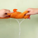 Yellow and gray cartoon animal hand towel kitchen dishcloth