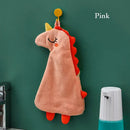 Yellow and gray cartoon animal hand towel kitchen dishcloth