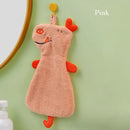 Yellow and gray cartoon animal hand towel kitchen dishcloth