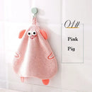 Yellow and gray cartoon animal hand towel kitchen dishcloth