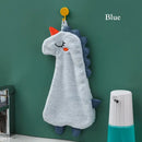 Yellow and gray cartoon animal hand towel kitchen dishcloth