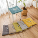 Yellow and gray cartoon embroidered seat cushions dining room pad