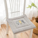 Yellow and gray cartoon embroidered seat cushions dining room pad