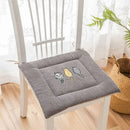 Yellow and gray cartoon embroidered seat cushions dining room pad