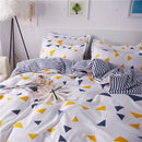 Yellow and light blue carrot cartoon printed bedding set bedroom