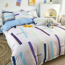 Yellow and light blue carrot cartoon printed bedding set bedroom