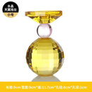 Yellow and pink crystal candle holder dining room centerpiece