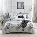 Yellow and white flowers print cotton bedding set bedroom bunny decor