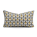 Yellow and white geometric elephant cushion cover living room decor