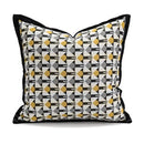 Yellow and white geometric elephant cushion cover living room decor