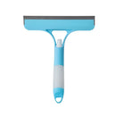 Yellow and white glass cleaning brush squeegee for bathroom tiles