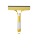 Yellow and white glass cleaning brush squeegee for bathroom tiles