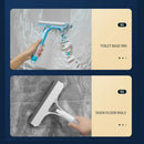 Yellow and white glass cleaning brush squeegee for bathroom tiles