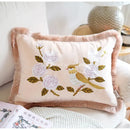 Yellow bamboo velvet throw pillow cover bedroom decor