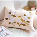 Yellow bamboo velvet throw pillow cover bedroom decor
