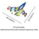 Yellow & blue airplane bluetooth speaker lamp kids room chandelier