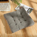 Yellow corduroy square floor pillow living room meditation cushion