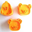 Yellow cute bear sandwich mold and cookie cutter baking set kitchen