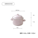 Yellow enamel cooking pot with lid kitchen enamel stock pot