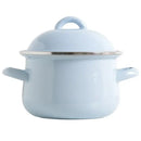 Yellow enamel cooking pot with lid kitchen enamel stock pot