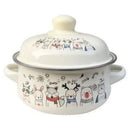Yellow enamel cooking pot with lid kitchen enamel stock pot