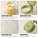 Yellow flip top glass seasoning jar with spoon kitchen spice shaker