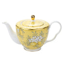 Yellow floral lemon tree bone china tea set dining room server