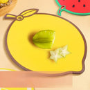 Yellow fruit shape silicone chopping board kitchen decor