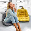 Yellow & gray bunny cartoon velvet chair cushion bedroom back support