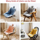 Yellow & gray bunny cartoon velvet chair cushion bedroom back support