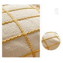 Yellow & grey cotton woven check cushion cover living room