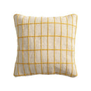 Yellow & grey cotton woven check cushion cover living room
