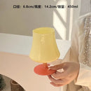 Yellow & lime green gem champagne coupe glass set dining room