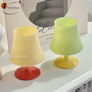Yellow & lime green gem champagne coupe glass set dining room