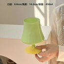 Yellow & lime green gem champagne coupe glass set dining room