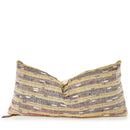 Woven Lumbar Pillow – Striped Boho Accent Cushion