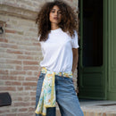 Primavera - Long Silk Scarf - Yellow