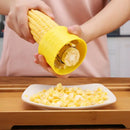 Yellow textured grip corn peeler tool – kitchen kernel remover